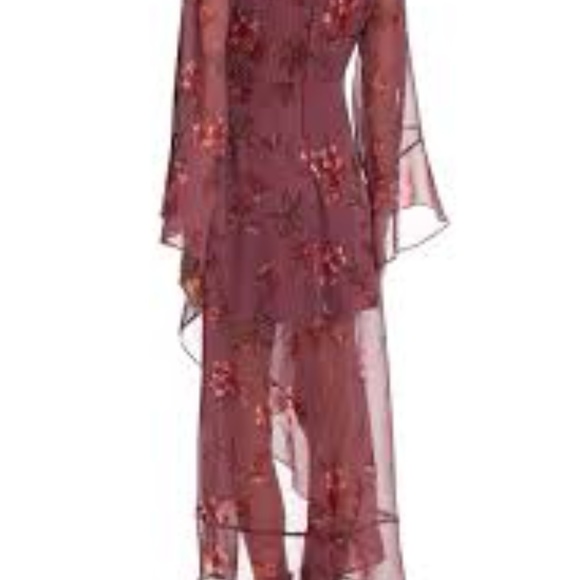 SALE! Jolt Floral Print Metallic Mesh Top Maxi NWT - Picture 2 of 3